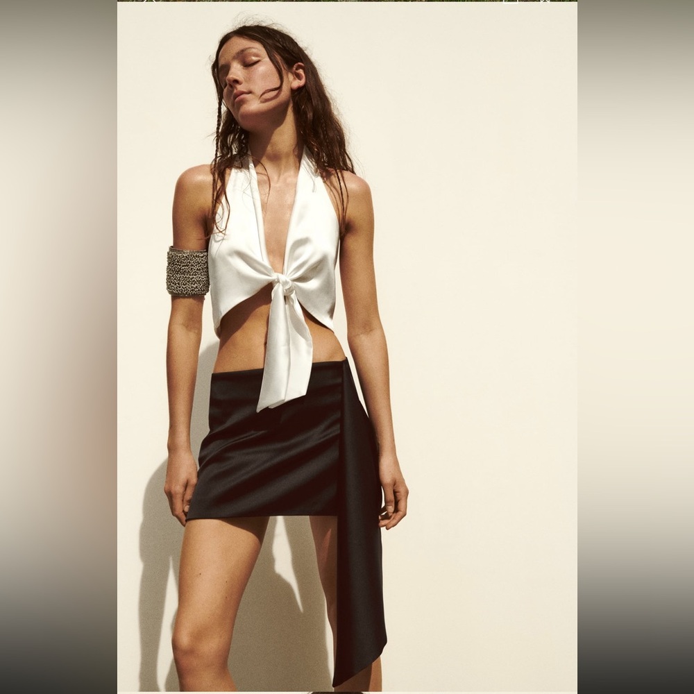Zara Satin Effect Mini Skirt - NWT